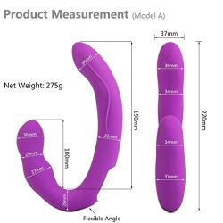 X-R 22cm Wireless Electric Vibrating Flexible Double Heads Dildo 10-Frequency Stick Womens Stimulation Rod Adult Massaging Stick Sunglasses Soft Comfortable Waterproof Safety