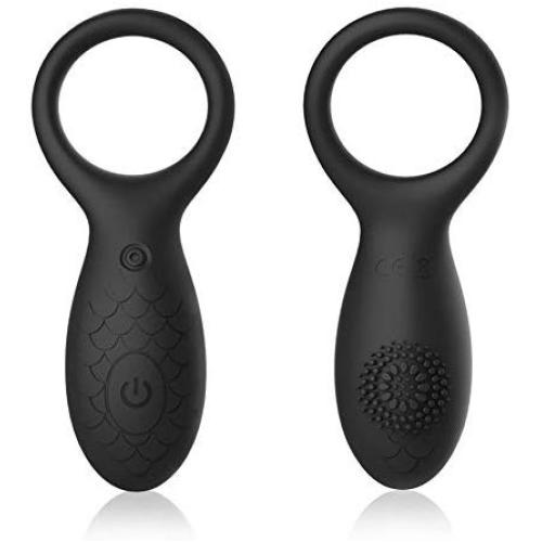 Vibrating Cock Ring Silicone Vibrator for Men, Penis Ring with Powerful Vibration for Couples