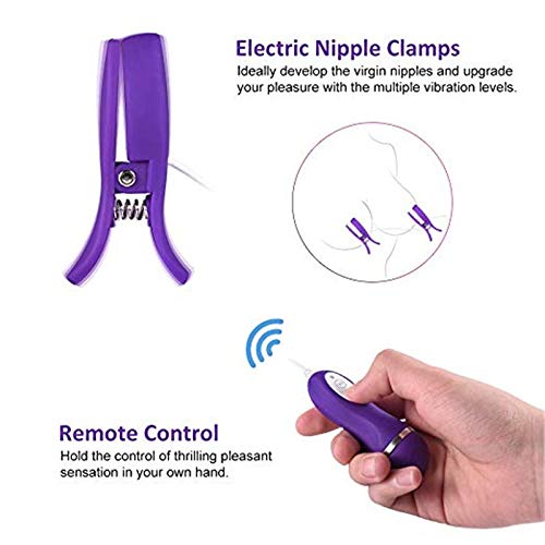 MXJYB 10 Function Silicone Breáŝt Ńíppĺé clamp Clips Double Bullet Eggs Másságer Víbráţors Sax Toys for Women MXJYB