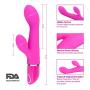 G-Spot Rabbit Vibrator with Lifelike Texture for Women Clitoris Stimulation | Lyps Holly - Waterproof Silicone Dildo Clit Dual Action Stimulator with 10 Powerful and Silent Vibration Patterns