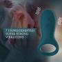 Vibrating Cock Ring with 7 Powerful Vibration, IMO Full Silicone Rechargeable Penis Ring Vibrator for Mens Bigger Longer Stronger Erection or Vagina Clitoris Stimulator Adult Sex Toys for Couples