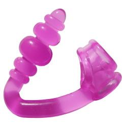 Sparkplug Asslock Buttplug Connected to a Cocksling by Oxballs (Pink Clear)