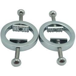 One Pair Heavy Nipple Clamps with Screw Adjustable Circle