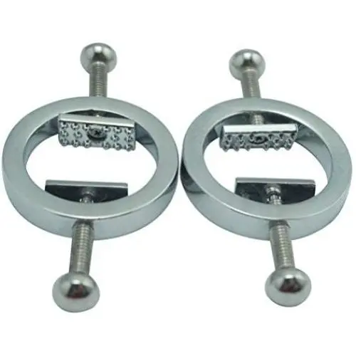 One Pair Heavy Nipple Clamps with Screw Adjustable Circle One Pair Heavy Nipple Clamps with Screw Adjustable Circle
