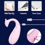 Wireless Wand Massager, Waterproof Powerful Mini Cordless Wand Massaging with 8 Vibrations, Silicone Compact Rechargeable Power Massager(Pink)