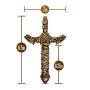 Blush The Realm Drago Fantasy Sword Handle for Lock On Silicone Dildos, Sex Toy for Women, Sex Toy for Adults, Bronze