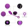 Odeco USB Rechargeable Wireless Remote Control Vibrating Silicone Bullet Egg LED Light 7-Frequency Pleasure Adult Sex Toys Vibe for Women or Couples (Purple+Black)