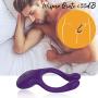 Vibrating Cock Ring with 10 Powerful Vibration Modes, Waterproof Multifunctional G Spot Vibe Nipple Massager Rechargeable Penis Vibrator Perineum Stimulator for Man Couples Play