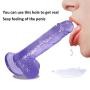 CAOFENGQI-FENGAOIQ Realistic Private Toy Vibrant Seambet Gift for Beginners with Suction Cup, Transparent Purple 7 Inch Massager for Couple and Women Rocket Toy for Women