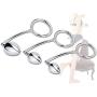 Anal Plug Set, Steel Stainless Anal Hook with 3 Size Butt Plugs Detachable Metal Anal Plug Unisex Fetish Sex Toys for Lovers(40mm）