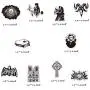 Gothic Stickers for Hydro Flask | 50 PCS | Vinyl Waterproof Stickers for Laptop,Skateboard,Water Bottles,Computer,Phone,Punk Stickers， Cool Stickers Horror, Black and White Stickers(Gothic-50PCS)
