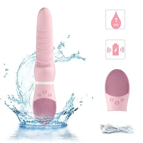 G Spot Vibrator for Vagina Stimulation with Face Brush, Ultra Soft Waterproof Rechargeable Dildo Vibrator with 10 Vibration Patterns Adult Sex Toys for Women and Couple G Spot Vibrator for Vagina Stimulation with Face Brush, Ultra Soft Waterproof Rechargeable Dildo Vibrator with 10 Vibration Patterns Adult Sex Toys for Women and Couple