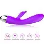 USB Cable Rechargeable Quiet Waterproof Dual Motor Soft 30-Speed Wireless Vibrate Wand Body Aches Pains Best Rated for Travel Gift Massager (Purple)