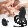 Vibrating Cock Ring Vibrator with Mini Tongue Vibrator Sex Toys for Male or Couples, Wireless Control 10-Speed Silicone Penis Ring Enhancer C Ring Vibrator Male Masturbator for Longer Harder Erections