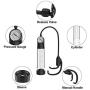 Penis Vacuum Pump for Men Erection Pumps Male Sex Toys, PALOQUETH Penis Enlargement Growth Pump with Pressure Gauge for Safe Suction Harder Erection, Soft Sleeve Quick Release Valve, 9 in
