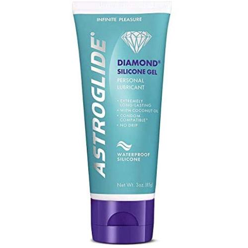 Astroglide Diamond, Premium Waterproof Silicone Gel Personal Lubricant, 3 oz.