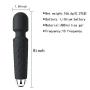 Mini Wand Massager, Handheld Massager for Your Face, Shoulder, Neck, Arms, Legs and Abdomen, Perfect for Muscle Aches and Personal Sports Recovery, Battery Powered, Black