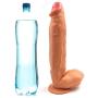 12 Inch Realistic Dildo, Body-Safe Material Lifelike Huge Penis with Strong Suction Cup for Hands-Free Play, Flexible Cock Adult Sex Toys for Women (Flesh)