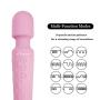 Wireless Hand held Electric Vibrating 8 Powerful vibemax speeds Frequency 20 Vibration Patterns Wand Magic Rechargeable Massager Therapy for Neck,Legs Pains & Sports Injury - Pink Mini Whisper Quiet