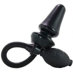 Anal Fantasy Inflatable Silicone Anal Plug in Black and Jo H20 Water Based Lube (1 oz)