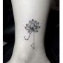 SanerLian Dandelion Lotus Flowers Temporary Tattoo Sticker Rose Sunflowers Watercolor Waterproof Women Girls Hand Arm Chest Back Body Art 10.5X6cm Set of 12 (Design1)