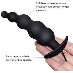 YiFeng Vibrating Butt Plug, Waterproof Silicone Anal Beads Plug with 12 Stimulation Modes for Male, Female and Beginner