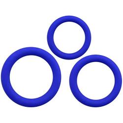 FeiGu 3 Silicone Cockring Set Penis Cock Ball Ring for Men Erection Enhancing Male Adult Sex Toy (Blue)