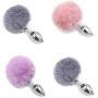Stainless Steel Rabbit Tail Anal Plug Metal Bunny Tail Butt Plug Adult Toys for Women