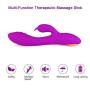 Portable Design Waterproof Wand Massager - 12 Speed Vibration Mode USB Cable Rechargeable - for Bedroom, Bathroom, Garden, Beach, Terrace, Party (Purple)