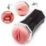 Fistsunbook USB Charging Double Head 6 Frequency Speed Interactive Pronunciation 3D Realistic Channel Pocket Toy fistsunbook