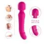 Wireless Handheld Heated Wand Massager 7 Powerful Vibration Modes for Sports Recovery and Muscle Aches-Rose Red Wireless Handheld Heated Wand Massager 7 Powerful Vibration Modes for Sports Recovery and Muscle Aches-Rose Red