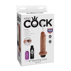 Pipedream Products King Cock 6 Inch Squirting Cock, Tan