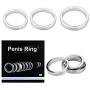 Stainless Steel Male Cock Ring Metal Penis Delay Ring Loop for Men 1.57inch