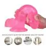 Realistic cute pink female 7.2 inch silicone Dîldɔ, suitable for beginners
