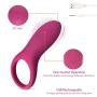 IMO Full Silicone Vibrating Cock Ring - Waterproof Rechargeable Penis Ring Vibrator - Sex Toy for Male or Couples (Wine Red)