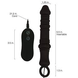 Vibrating Anal Stimulator - Butt Plug with 10 Functions of Vibrations - Textured Vibe