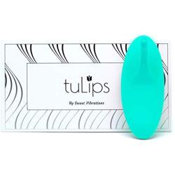 Tulips - Complete Clitoris Vibrator - Sex Toy with 10 Settings for Women and Couples, Waterproof, Body Safe Silicone, Rechargeable, Quiet, by Sweet Vibrations (Mint)