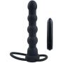 Beaded Vibrating Anal Probe Cock Ring - Dual Penetration Anal Sex Toy