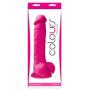 Ns Novelties Colours Pleasures Silicone 8 Inch Dildo with Suction Cup, Electric Pink