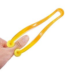 KIseki Joints Finger Massager Double Rubber Roller Massage Blood Circulation Tool Stress Relief Care Relax Massage Clear Orange