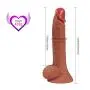 Double Layered Silicone Dildo, ANFEI Hyper Realistic Premium Penis Sex Toy with Suction Cup, Insertable 7.48 inches/Width 1.77 inches