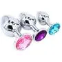 Eastern Delights Steel Metal Plated Jeweled Butt Anal Plug Large Medium Small Eastern Delights Steel Metal Plated Jeweled Butt Anal Plug Large Medium Small