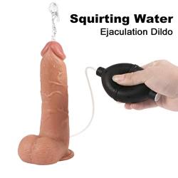 Realistic Silicone M-assager with Suction Cup Squirting Water Wand