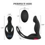 PHANXY® 3 In 1 Remote Controlled Vibrating Prostate Massager/Vibrator with Cock Ring and Ball Loop 9 Speeds G Spot Vibrator Waterproof Anal Sex Toy for Men Women and Couples