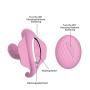 Lfcmf Remote Vibrator, Personal Vibrator 10 Different Vibrations Wearable Wireless Waterproof Rechargeable Massage for Female, Tshirt (Color : Pink)