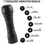Electric Silicone Male Aír-cräft Cup, Senior Men, 100% Medical Silica, Man Black T-Shirt, Warm Cup - Training Sleeve Black