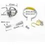 Chástí-ty Device, Cǒck Lock, Pěnǐs Lock Ring Men Hypoallergenic Stainless Steel Metal Chasteness Device Anti-Off T-Shirt Belt - 120 (Size : 48mm) Chástí-ty Device, Cǒck Lock, Pěnǐs Lock Ring Men Hypoallergenic Stainless Steel Metal Chasteness Device Anti-Off T-Shirt Belt - 120 (Size : 48mm)