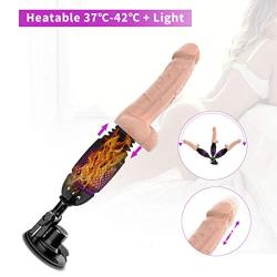 Automatic Thrusting Dildo Sex Machine for Women, Remote Control, Adjustable Angle Bracket Power Sucker Realistic Vibrating Dildo Masturbation Machine