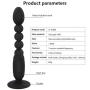 Lfcmf Home Supplies Ânāl Beads Vîb-Rát-Or Ânāl P-Lüg Pröstátê Massage B-Û-Tt-P-Lüg Silicone Women Men Ma-Sturba-Tion Relaxation Product (Color : Black)