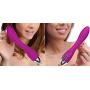 Bombex Inspiration 100% Waterproof Rechargeable G-Spot Vibrator - Bendable Quiet Vibrators - Vibrating Anal Vibrators - 6-Function Magic G Vibe Silicone Massagers,Purple